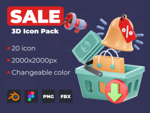 SALE 3D Icon Pack