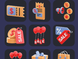SALE 3D Icon Pack