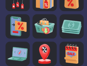 SALE 3D Icon Pack