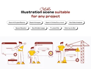 SEO Website Optimization Illustration Pack