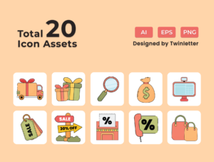 Sale 2D Icon Illustration Set Vol 3