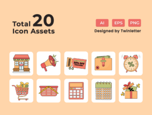 Sale 2D Icon Illustration Set Vol 3