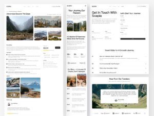 Scapia - Travel Agency Website Framer Template