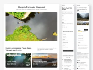 Scapia - Travel Agency Website Framer Template