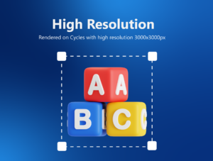 School Education 3D Icon Pack