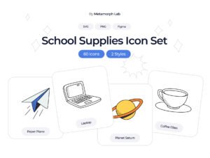 School Supplies Icon Set