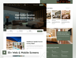 Seasons - Hotel Booking Website Framer Template