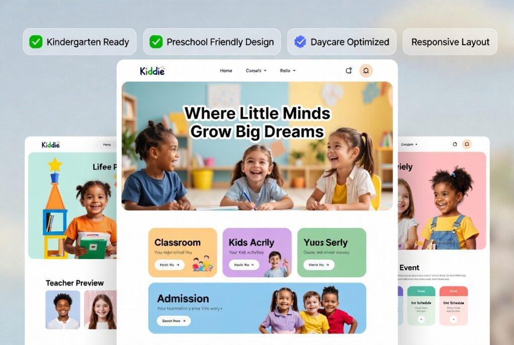 Kiddie Kindergarten WordPress Theme 4.1.16 – Preschool, Daycare & Kids Education Website