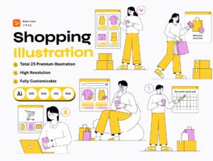 Shopping Illustration Pack