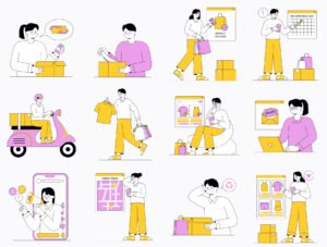 Shopping Illustration Pack