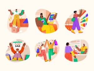 Shopping and Sale Vector Set