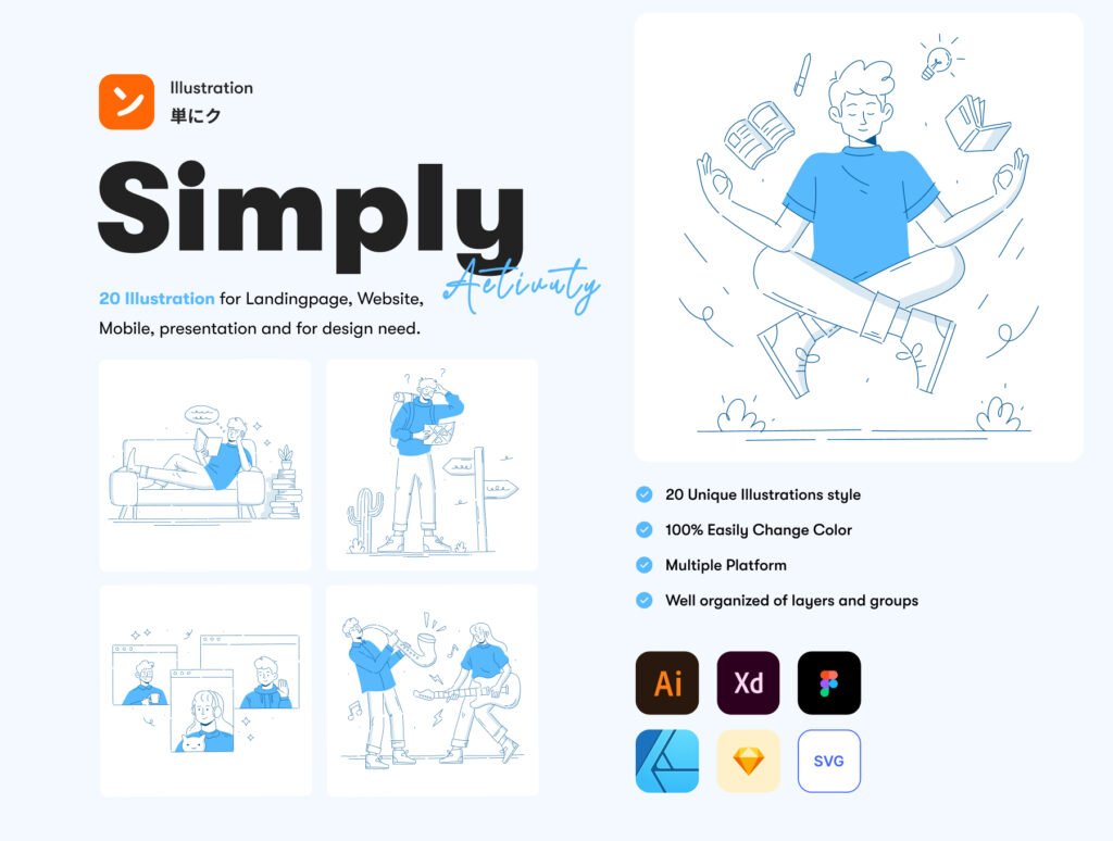 Simply Activity Illustration Pack