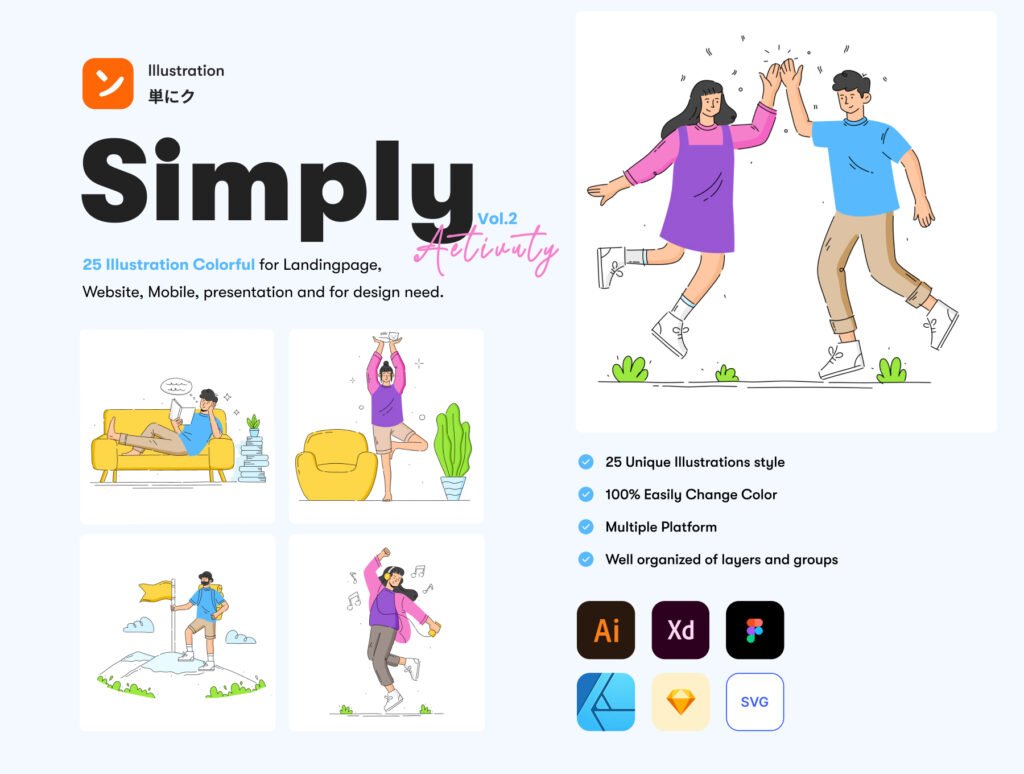 Simply Activity Illustration Pack Vol 2