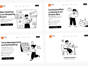 Social Media & Marketplace Illustration