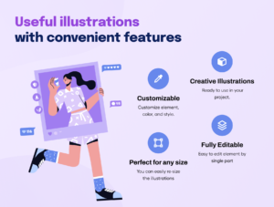 Socially - Social Media Marketing Illustration Set