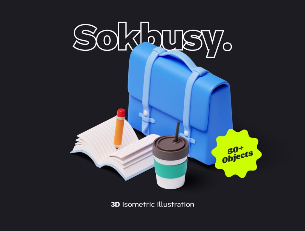 Sokbusy - Isometric Illustration