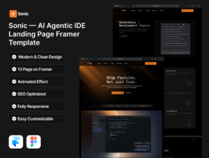 Sonic — AI Agentic IDE Framer Template
