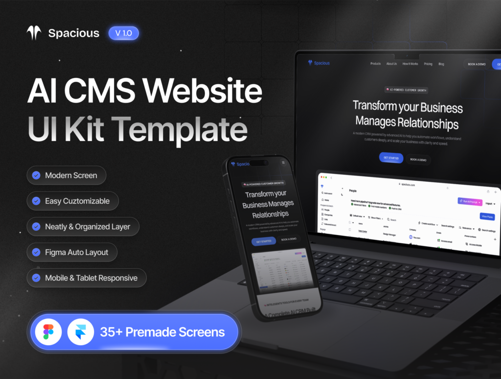 Spacious - AI CMS Website UI Kit