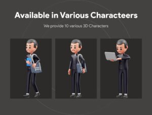 Student Character 3D Illustration