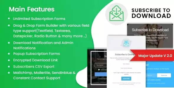 Subscribe to Download WordPress Plugin – Email Capture & Gated Download Lead Generation System