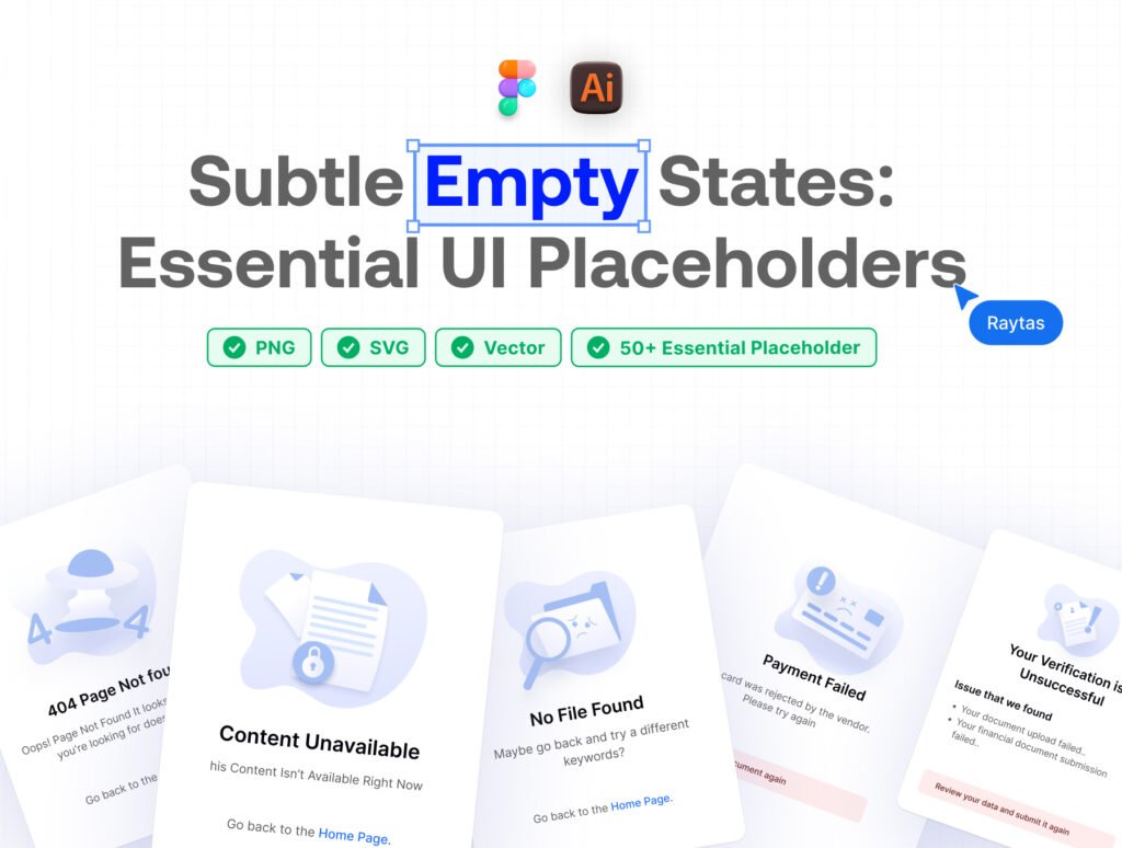 Subtle Empty State Illustrations