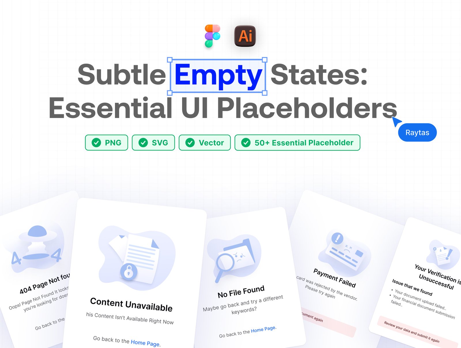 Subtle Empty State Illustrations