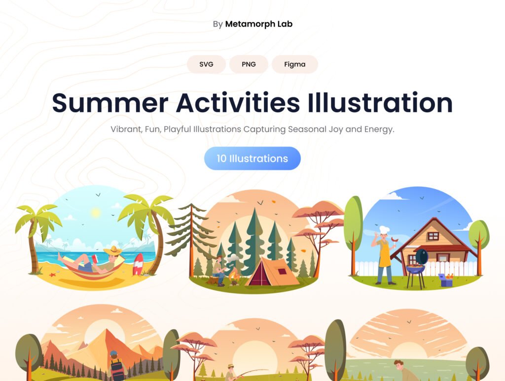 Summer Activities Illustration