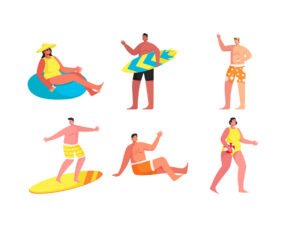 Summer People Illustration Set