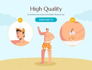 Summer People Illustration Set