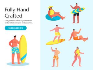 Summer People Illustration Set