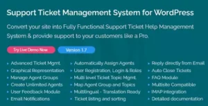 WordPress Support Ticket Management System Plugin – Helpdesk & Customer Support Solution