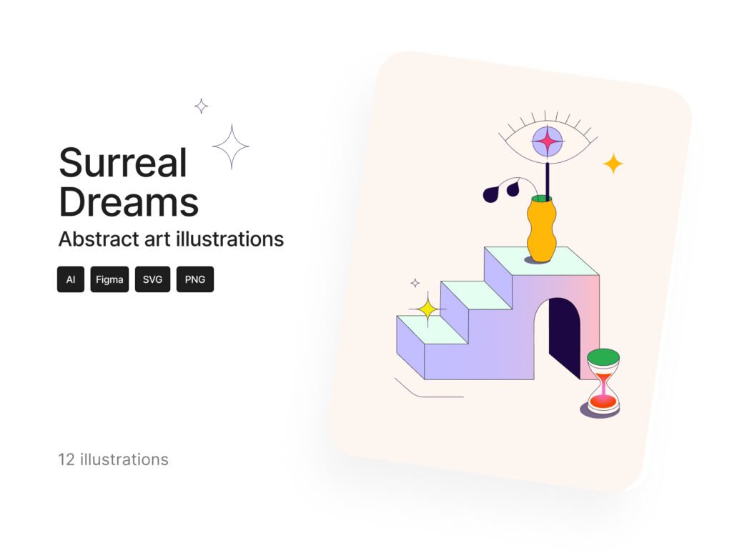 Surreal Dreams illustration set