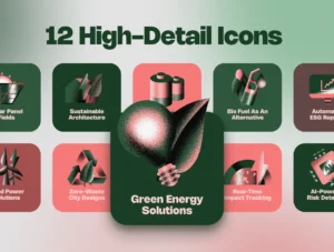 Sustainability Illustration Pack - Figma Minimal Grain Style