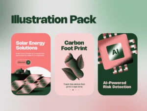 Sustainability Illustration Pack - Figma Minimal Grain Style