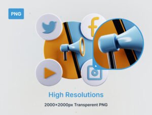 TecDig Shine - Digital Marketing 3D illustration