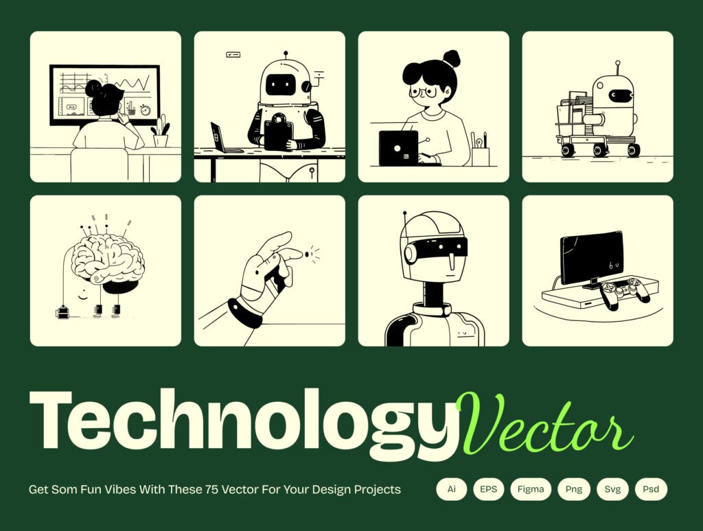Tech & AI Vector Illustration Bundle