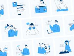 Tech and Business Illustration Set