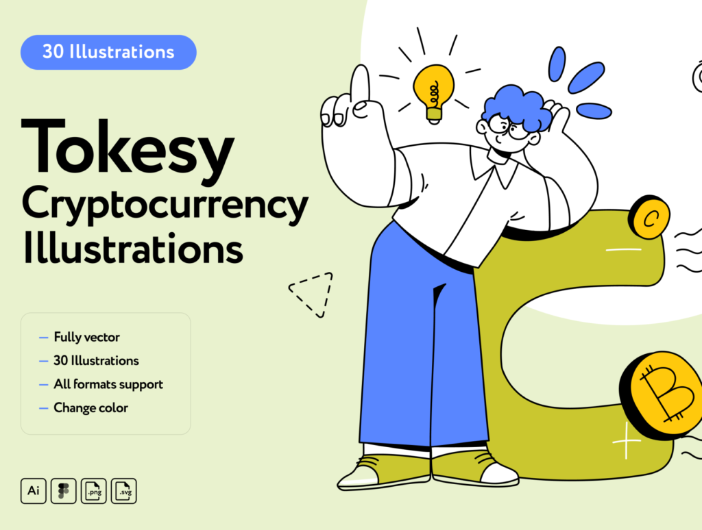 Tokesy Cryptocurrency Illustrations