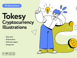 Tokesy Cryptocurrency Illustrations
