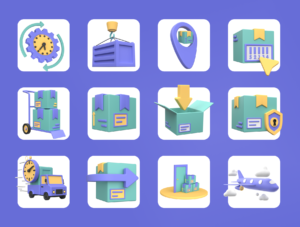 Tracking & Delivery 3D Icon Set