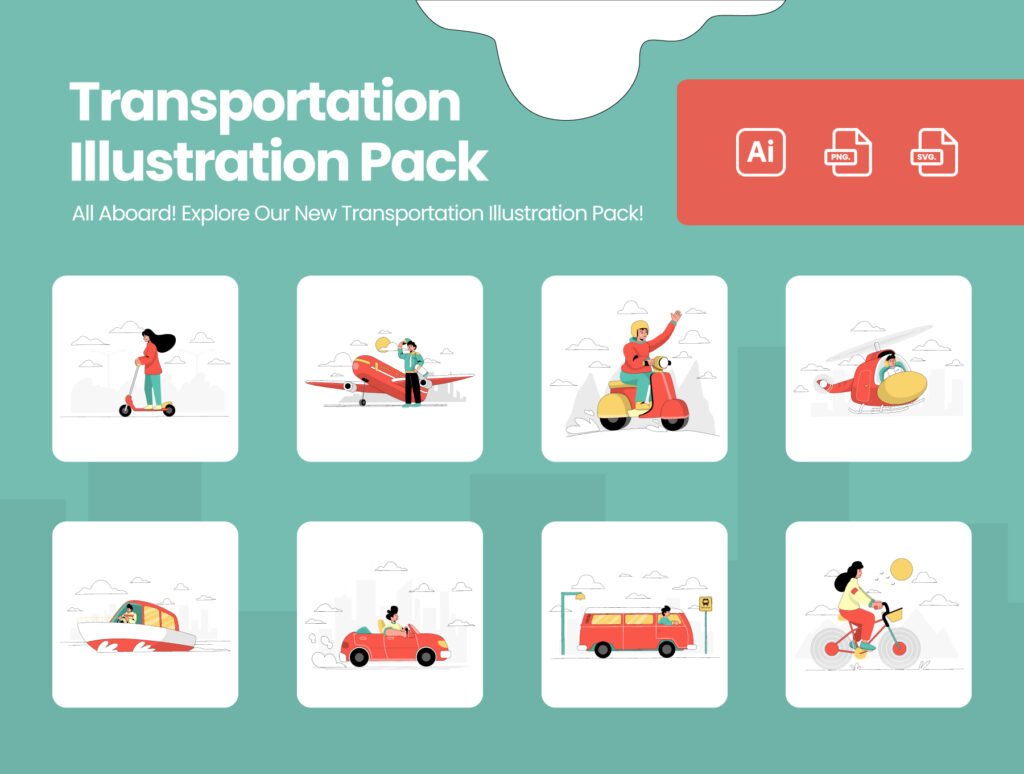 Transportation Illustration Pack