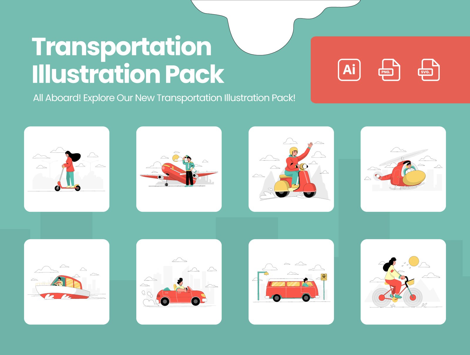 Transportation Illustration Pack
