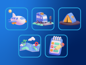 Travel 3D Icon Pack