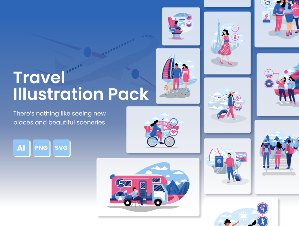 Travel Illustration Pack