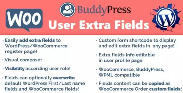 User Extra Fields WordPress Plugin – WooCommerce Custom User Profile & Registration Fields Builder