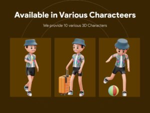 Vacation 3D Character Illustration