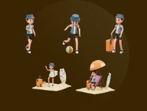Vacation 3D Character Illustration