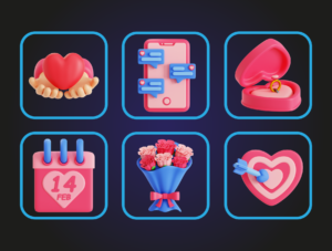 Valentine 3D Icon Pack