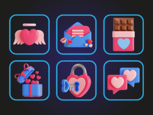 Valentine 3D Icon Pack