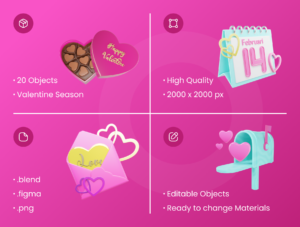 Valentine 3D Illustration